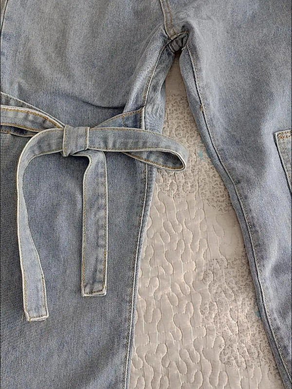 Τζιν φιόγκο Γυναικεία ίσια ψηλή μέση Κομψό γλυκό Harajuku Χαριτωμένα κορεάτικα κορίτσια με στυλ μόδας Джинсы Женские All-match Spring Chic