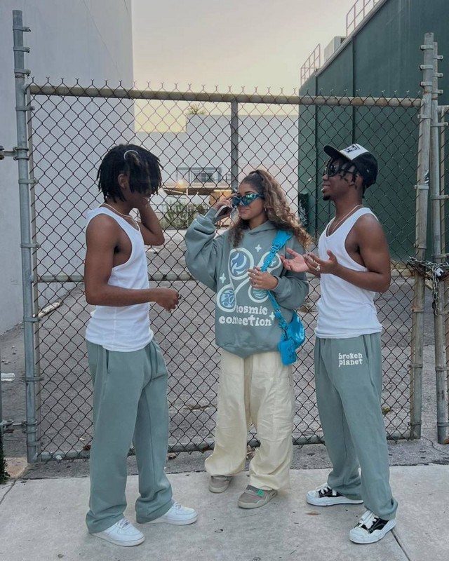 Planet printing μεγάλου μεγέθους γυναικεία φούτερ με κουκούλα high street trend τάση ρετρό ενδυμάτων casual σακάκι φαρδύ πουλόβερ γυναικεία φούτερ