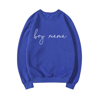 Boy Mama Sweatshirt Poklon za Majčin dan Boy Mom Hoodie Ženske majice s kapuljačom Dugi rukavi s okruglim izrezom Ženski ležerni puloveri Topovi