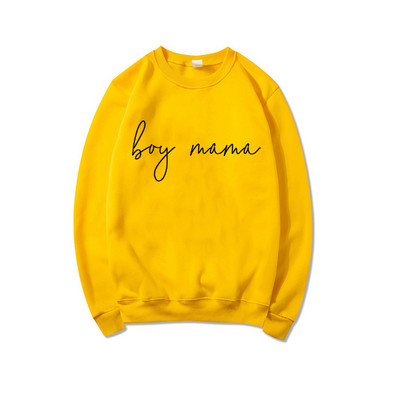 Boy Mama Sweatshirt Poklon za Majčin dan Boy Mom Hoodie Ženske majice s kapuljačom Dugi rukavi s okruglim izrezom Ženski ležerni puloveri Topovi
