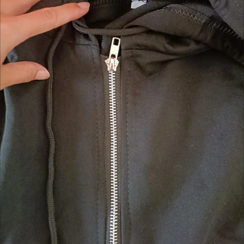 Jednostavna ženska majica s kapuljačom Harajuku s patentnim zatvaračem Jednobojna osnovna ženska odjeća s kapuljačom i džepovima dugih rukava Korejske modne ulične majice