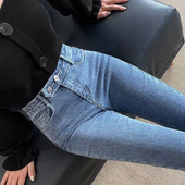 Νέο τζιν για γυναίκες Jeans Tide Stylish Woman Υψηλή ελαστική μέση Stretch τζιν Γυναικείο πλυμένο τζιν Skinny Pencil Παντελόνι T19