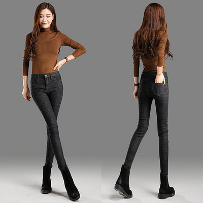 Νέο τζιν για γυναίκες Jeans Tide Stylish Woman Υψηλή ελαστική μέση Stretch τζιν Γυναικείο πλυμένο τζιν Skinny Pencil Παντελόνι T19