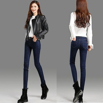 Νέο τζιν για γυναίκες Jeans Tide Stylish Woman Υψηλή ελαστική μέση Stretch τζιν Γυναικείο πλυμένο τζιν Skinny Pencil Παντελόνι T19