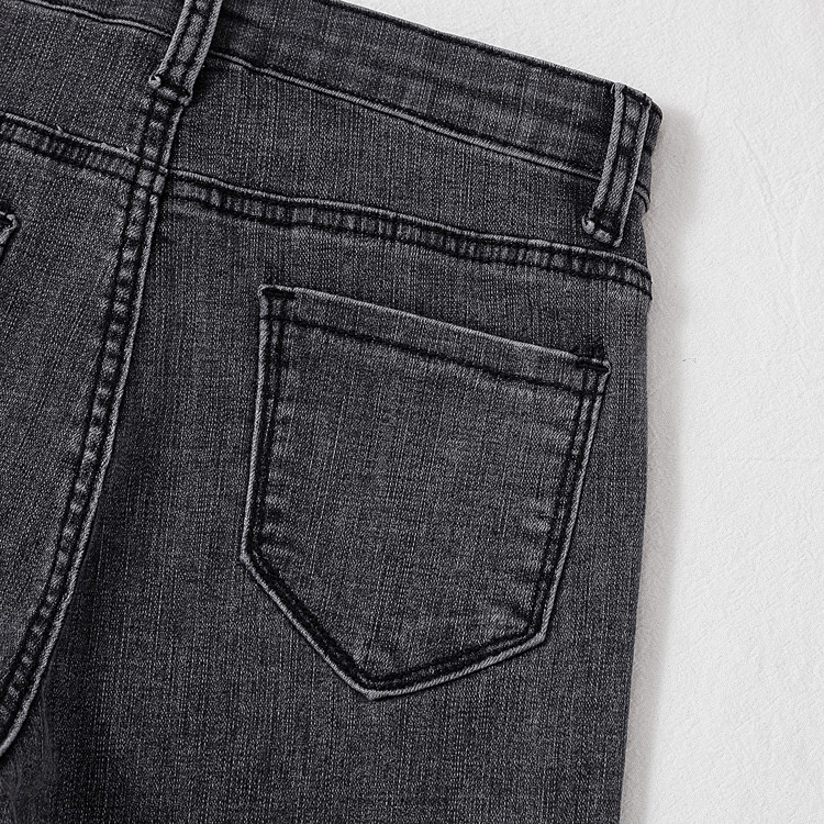 Kitsad teksad, mustad venivad hallid naiste teksapüksid, naiste teksad, naisterahvad Donna, veniv alaosa naiselik, kitsad püksid, püksid XXL