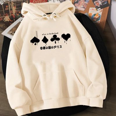 Anime Alice In Borderland Usagi Arisu Kuina Hoodie Ανδρικά κινούμενα σχέδια γραφικά Harajuku Ρούχα Streetwear Unisex Φούτερ Ανδρικά