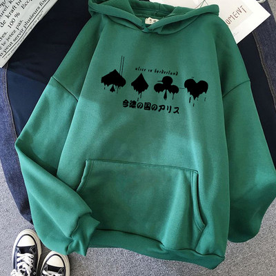 Anime Alice In Borderland Usagi Arisu Kuina Hoodie Ανδρικά κινούμενα σχέδια γραφικά Harajuku Ρούχα Streetwear Unisex Φούτερ Ανδρικά