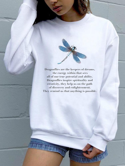 Trend Feather 90s Lovely Style O-neck πουλόβερ Φθινόπωρο Φθινόπωρο Γυναικεία μόδα Ανοιξιάτικη μόδα Γυναικεία γραφικά φούτερ