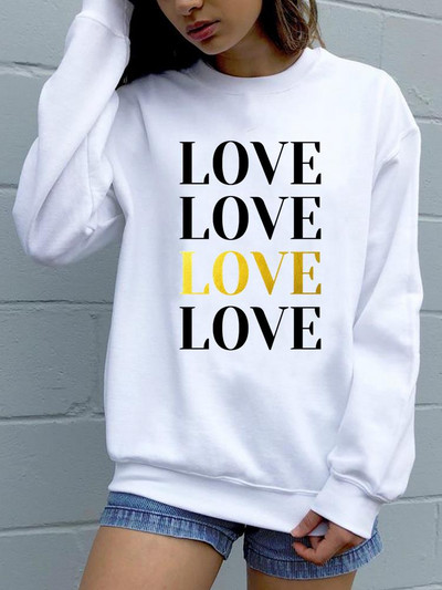 Trend Feather 90s Lovely Style O-neck πουλόβερ Φθινόπωρο Φθινόπωρο Γυναικεία μόδα Ανοιξιάτικη μόδα Γυναικεία γραφικά φούτερ