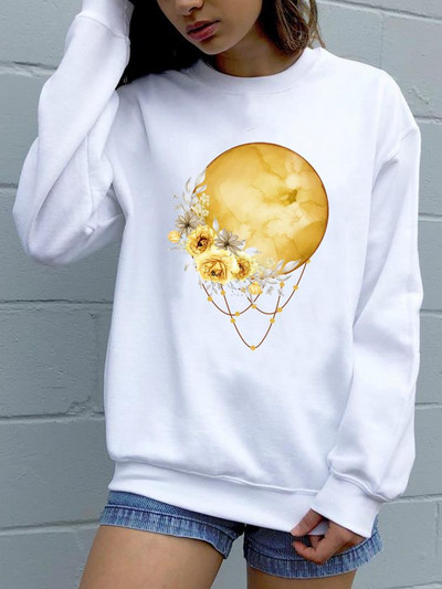 Trend Feather 90s Lovely Style O-neck πουλόβερ Φθινόπωρο Φθινόπωρο Γυναικεία μόδα Ανοιξιάτικη μόδα Γυναικεία γραφικά φούτερ