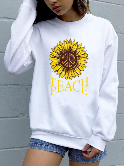 Trend Feather 90s Lovely Style O-neck πουλόβερ Φθινόπωρο Φθινόπωρο Γυναικεία μόδα Ανοιξιάτικη μόδα Γυναικεία γραφικά φούτερ