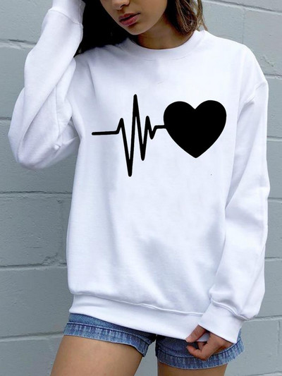 Trend Feather 90s Lovely Style O-neck πουλόβερ Φθινόπωρο Φθινόπωρο Γυναικεία μόδα Ανοιξιάτικη μόδα Γυναικεία γραφικά φούτερ