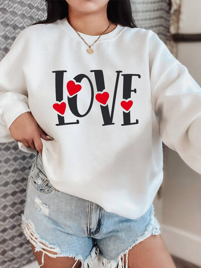 Letter Sweet Trend Χαριτωμένα πουλόβερ της δεκαετίας του '90 Φθινοπωρινή μόδα Γυναικεία ρούχα Μόδα φθινοπώρου άνοιξη Γυναικεία γραφικά φούτερ