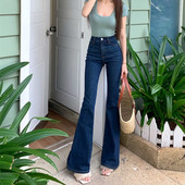 Γυναικεία ενδύματα παντελόνια Σκούρο μπλε Άνοιξη Καλοκαιρινό Vintage Τζιν 2023 Νέα μοντέρνα ψηλόμεση λεπτή ανοιχτόχρωμη καθημερινή παντελόνα Γυναικεία