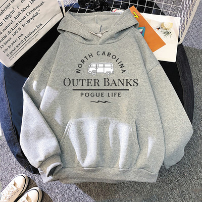 Outer Banks kapucnis pulóver Női alkalmi Outerbanks kapucnis pulóver Női túlméretezett laza Harajuku polár pulóverek kapucnis pulóverek Sudadera