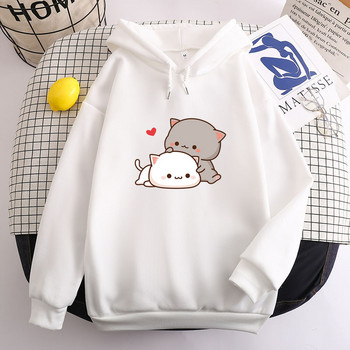 Φούτερ Anime για κορίτσια Kawaii Fleece Harajuku Oversized casual πουλόβερ Χαριτωμένο ζευγάρι δώρο για την Ημέρα του Αγίου Βαλεντίνου Hoodie 2022 Νέο