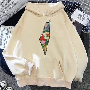 Palestine качулки дамски аниме Kawaii аниме пуловер hoddies дамска ретро риза с качулка