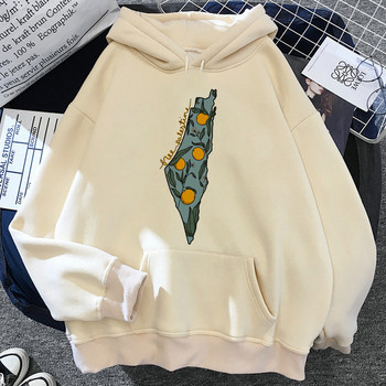 Palestine качулки дамски аниме Kawaii аниме пуловер hoddies дамска ретро риза с качулка