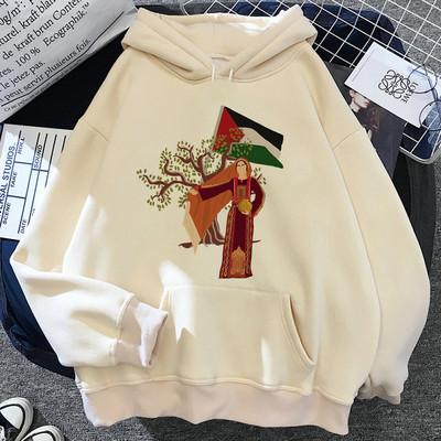 Palestiina hoodies naiste anime Kawaii anime kampsunid naiste vintage kapuutsiga särk
