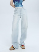 ZHISILAO Vintage ανοιχτό μπλε τζιν Γυναικεία Καλοκαιρινή μόδα Y2k Χαλαρό φαρδύ πόδι ίσιο τζιν τζιν 2023 Κορεάτικο στυλ