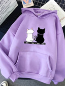 2023 Streetwear Hoodies Ženska majica s kratkim rukavima Jesen Proljeće Dugi rukavi Harajuku s printom mačaka Ležerni pulover sudadera mujer