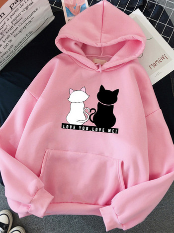 2023 Streetwear Hoodies Γυναικεία φούτερ Φθινοπωρινή άνοιξη μακρυμάνικο Harajuku γάτα Φούτερ Casual πουλόβερ sudadera mujer