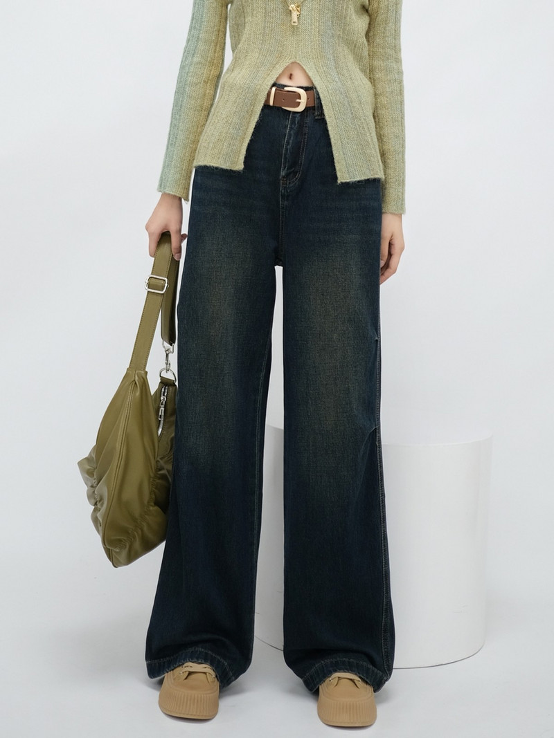 ZHISILAO uued kõrge vöökohaga laia säärega sirged teksad naistele Vintage Classic täispikad teksapüksid tänavarõivad 2023. aasta sügis