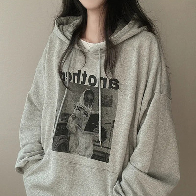 2023 Νέα πουλόβερ Γυναικεία φούτερ με κουκούλα γραφικό τοπ με γυναικεία ρούχα Φαρδιά κουκούλα Casual Kpop Harajuku Fashion