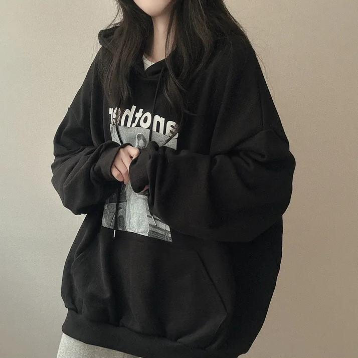 2023 Νέα πουλόβερ Γυναικεία φούτερ με κουκούλα γραφικό τοπ με γυναικεία ρούχα Φαρδιά κουκούλα Casual Kpop Harajuku Fashion