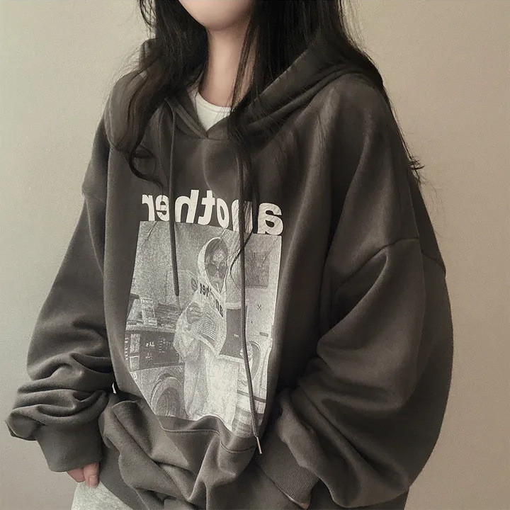 2023 Νέα πουλόβερ Γυναικεία φούτερ με κουκούλα γραφικό τοπ με γυναικεία ρούχα Φαρδιά κουκούλα Casual Kpop Harajuku Fashion