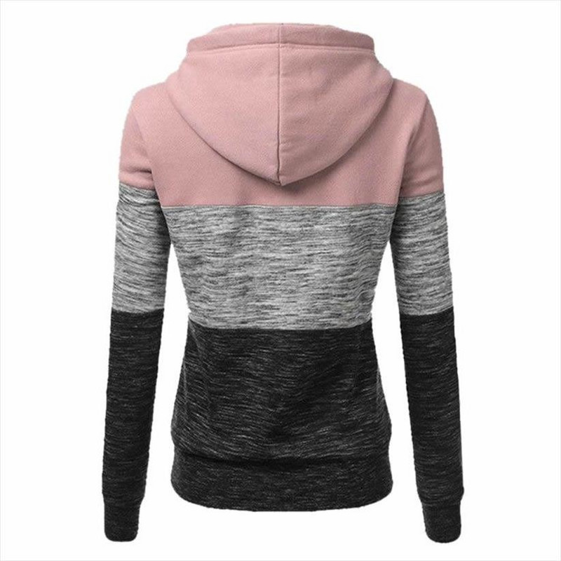 Φθινοπωρινές γυναικείες κουκούλες Γράμματα Print Splice Φούτερ Femmes Hoodies Γυναικεία μπλουζάκια Τσέπες Κοτλέ Κορίτσια Φαρδιά αγκράφα Street Χοντρό