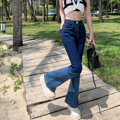 Μαύρο τζιν με ντεγκραντέ τζιν Κορεάτικη μόδα Λεπτό πέταλο παντελόνι Y2K Ανοιξιάτικο Γυναικείο Ψηλόμεσο Φοιτητικό Τζιν Παντελόνι Νέο