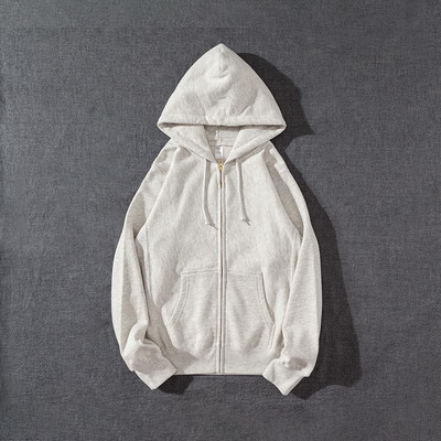 Kvalitetna ženska majica s kapuljačom s patentnim zatvaračem Mornarsko plava pamučna ležerna ulična odjeća Opuštena jednobojna jakna s kapuljačom za proljeće i jesen