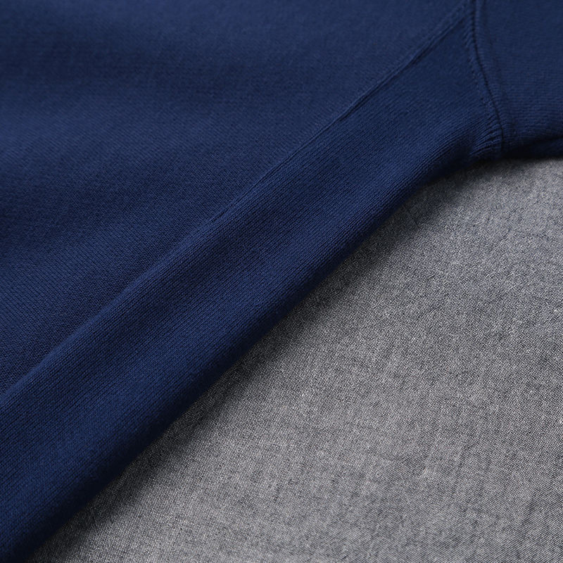 Kvalitetna ženska majica s kapuljačom s patentnim zatvaračem Mornarsko plava pamučna ležerna ulična odjeća Opuštena jednobojna jakna s kapuljačom za proljeće i jesen