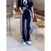 Τζιν τζιν παντελόνι για γυναίκες 2023 με φαρδύ πόδι Vintage τάση Φαρδύ Y2k Γυναικεία χαλαρή μόδα ίσια γραβάτα Dye Hippie Pants Patchwork