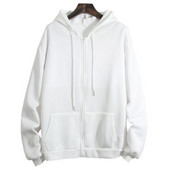 Casual φούτερ με φερμουάρ Γυναικείες κουκούλες φθινοπώρου Harajuku Φαρδύ φερμουάρ μέχρι κουκούλα Ζευγάρι Ρούχα Ropa Mujer Μόδα Μασίφ streetwear