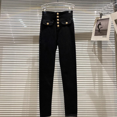 Άνοιξη 2023 νέα μεταλλική πόρπη διπλής τσέπης ψηλόμεσο ελαστικό γυναικείο τζιν με μολύβι
