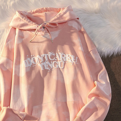 Μόδα άνοιξη φθινοπώρου 2022 Φούτερ πουλόβερ Streetwear Γυναικεία στάμπα με φαρδιά τσέπη Kawaii Harajuku Υπερμεγέθη γυναικεία φούτερ