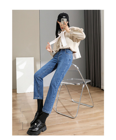 Traperice za ženske ravne nogavice 2023. proljeće ljeto nove hlače Y2k odjeća 2000-ih elastične korejske ženske traper hlače visokog struka