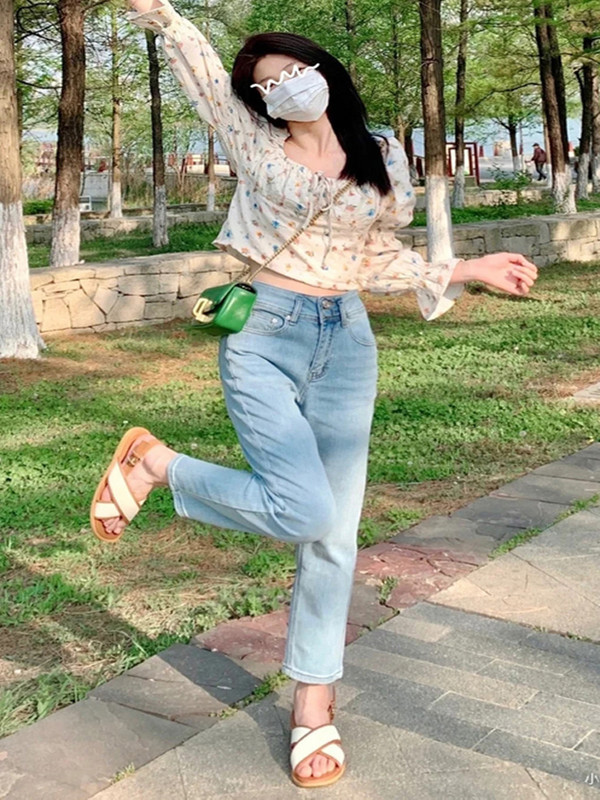 Traperice za ženske ravne nogavice 2023. proljeće ljeto nove hlače Y2k odjeća 2000-ih elastične korejske ženske traper hlače visokog struka