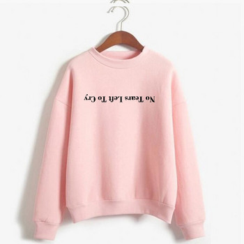 Пуловер Cewneck Warm Tops Sweatshirt No Tears Left To Cry Суичър с качулка Дамски принт Harajuku God Is A Woman Суичъри