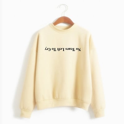 Πουλόβερ Cewneck Ζεστές μπλούζες Φούτερ Δεν υπάρχουν δάκρυα για να κλάψουν με κουκούλα Γυναικεία στάμπα Φούτερ Harajuku God Is A Woman