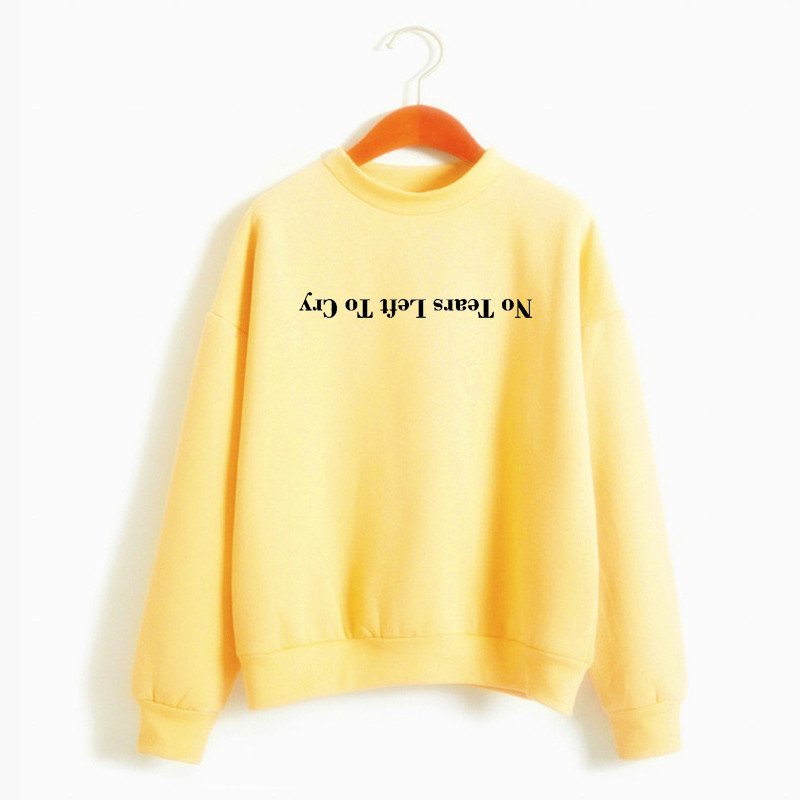 Πουλόβερ Cewneck Ζεστές μπλούζες Φούτερ Δεν υπάρχουν δάκρυα για να κλάψουν με κουκούλα Γυναικεία στάμπα Φούτερ Harajuku God Is A Woman