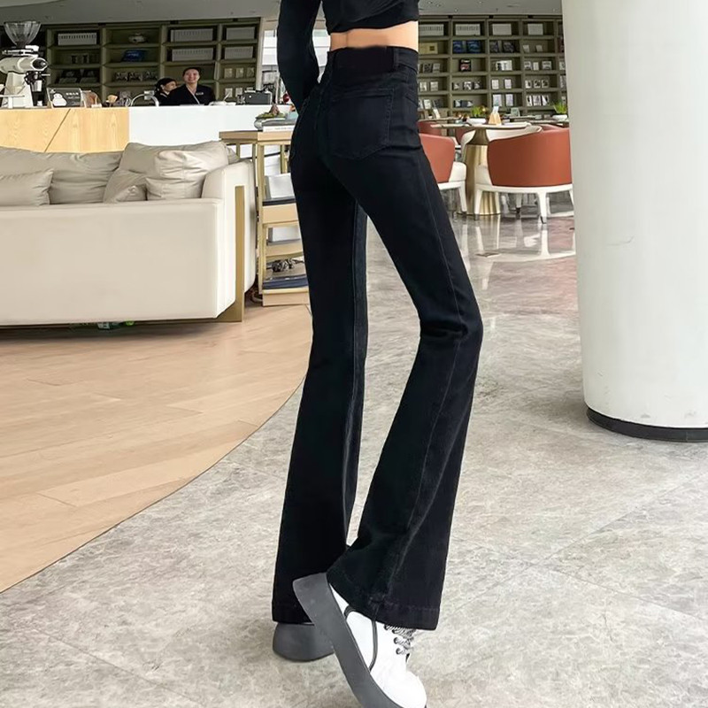 Vintage ženske traperice s visokim strukom Klasične smeđe traper hlače Ležerne Harajuku proljetne ženske ulične uske hlače