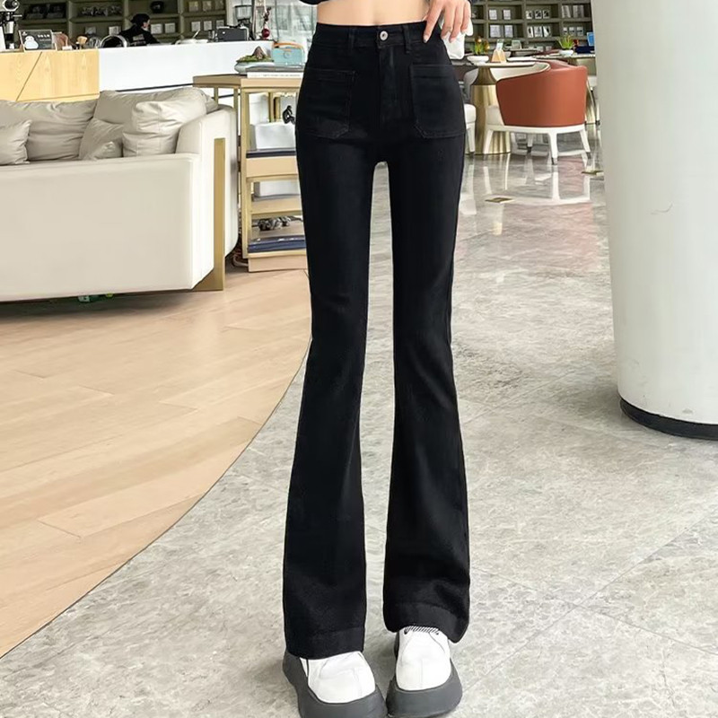 Vintage ženske traperice s visokim strukom Klasične smeđe traper hlače Ležerne Harajuku proljetne ženske ulične uske hlače