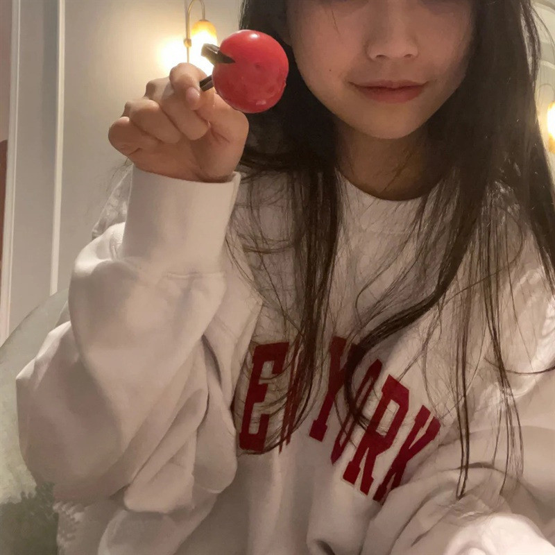 Βαμβακερό ρετρό γυναικείο πουλόβερ 2022 Νέα λεπτή τομή Κοντή στρογγυλή λαιμόκοψη χαλαρή κορεατική έκδοση Μακρυμάνικο Lazy Style Top HWA083