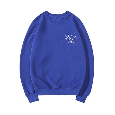 Majica s kratkim rukavima Bog je dobar Kršćanske majice s kratkim rukavima Vjera Puloveri Unisex grafičke majice s kapuljačom dugih rukava Ženska odjeća Ležerna majica