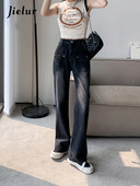 Jielur Άνοιξη Νέο Κορεάτικο Στιλ Ψηλόμεσο Τζιν Γυναικείο Harajuku Slim ίσιο τζιν Γυναικείο Κλασικό καθημερινό νεανικό τζιν παντελόνι Y2K