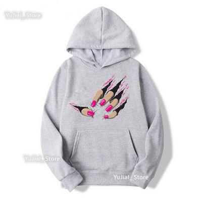Šminka Art Brown Eyelashes Print Hoodies ženska odjeća 2021 sudadera mujer kawaii zimska majica femme streetwear