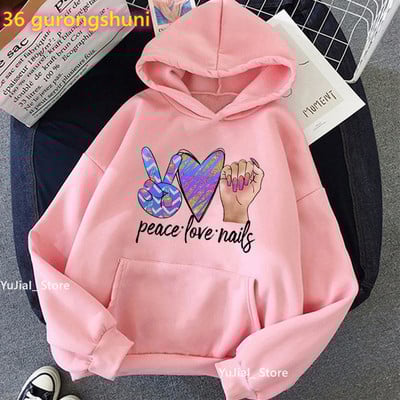 Šminka Art Brown Eyelashes Print Hoodies ženska odjeća 2021 sudadera mujer kawaii zimska majica femme streetwear